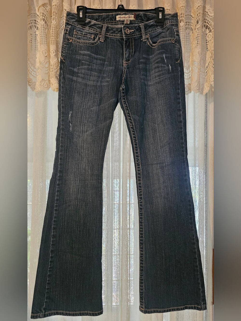 Aeropostale Hailey Skinny Flare Medium Blue Jeans